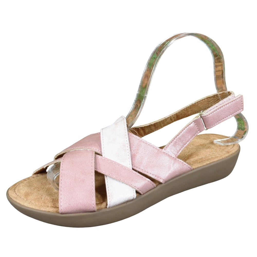Gloria Vanderbilt Mcklinley Women Sandal Size 7 Casual Comfort Pink Synthetic